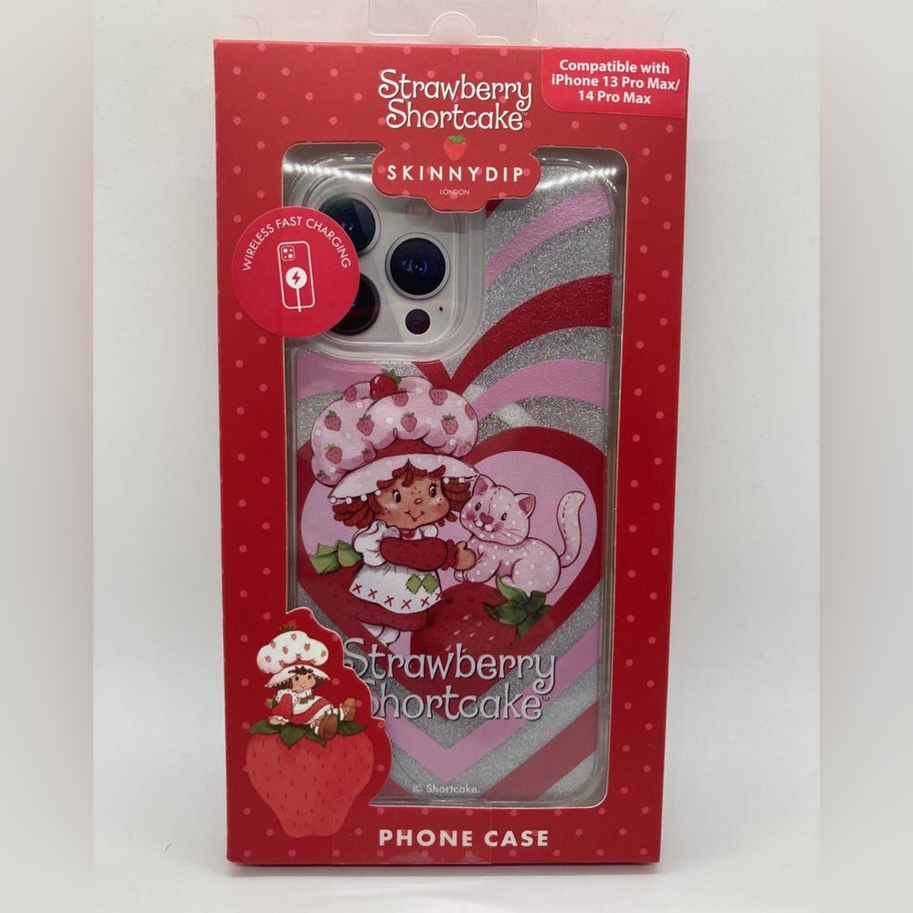 Strawberry Shortcake nwt  skinnydip IPHONE 13 14 Pro Max PHONE CASE Cover
